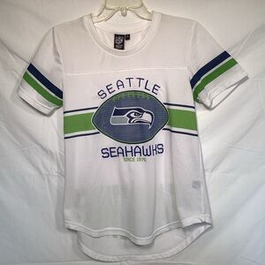Seattle Seahawks NFL White & Blue Women’s Jersey Size Medium